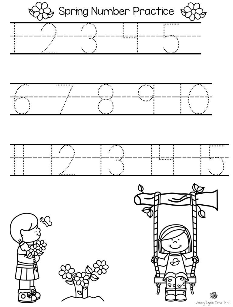 30 Numbers 1-15 Worksheets Kindergarten Printable