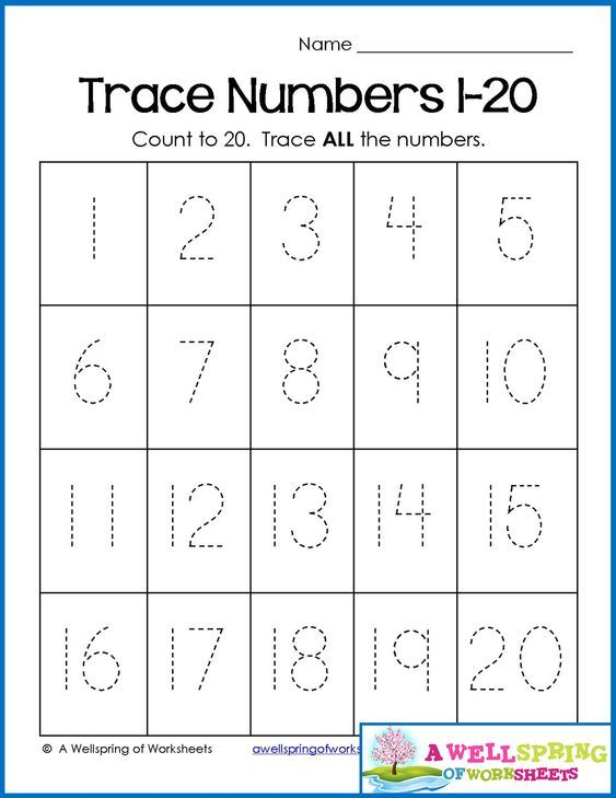 30 Numbers 1-15 Worksheets Kindergarten Printable