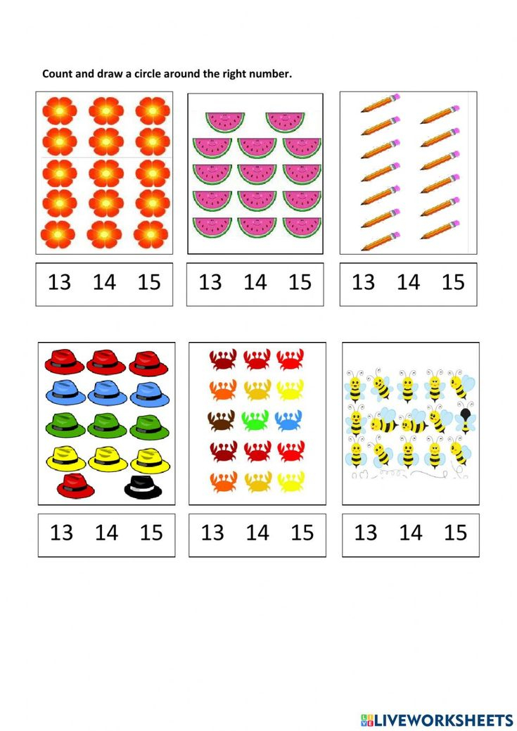 30 Numbers 1-15 Worksheets Kindergarten Printable