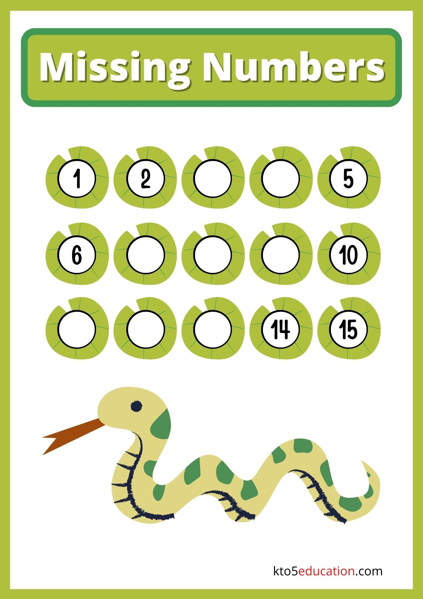 30 Numbers 1-15 Worksheets Kindergarten Printable