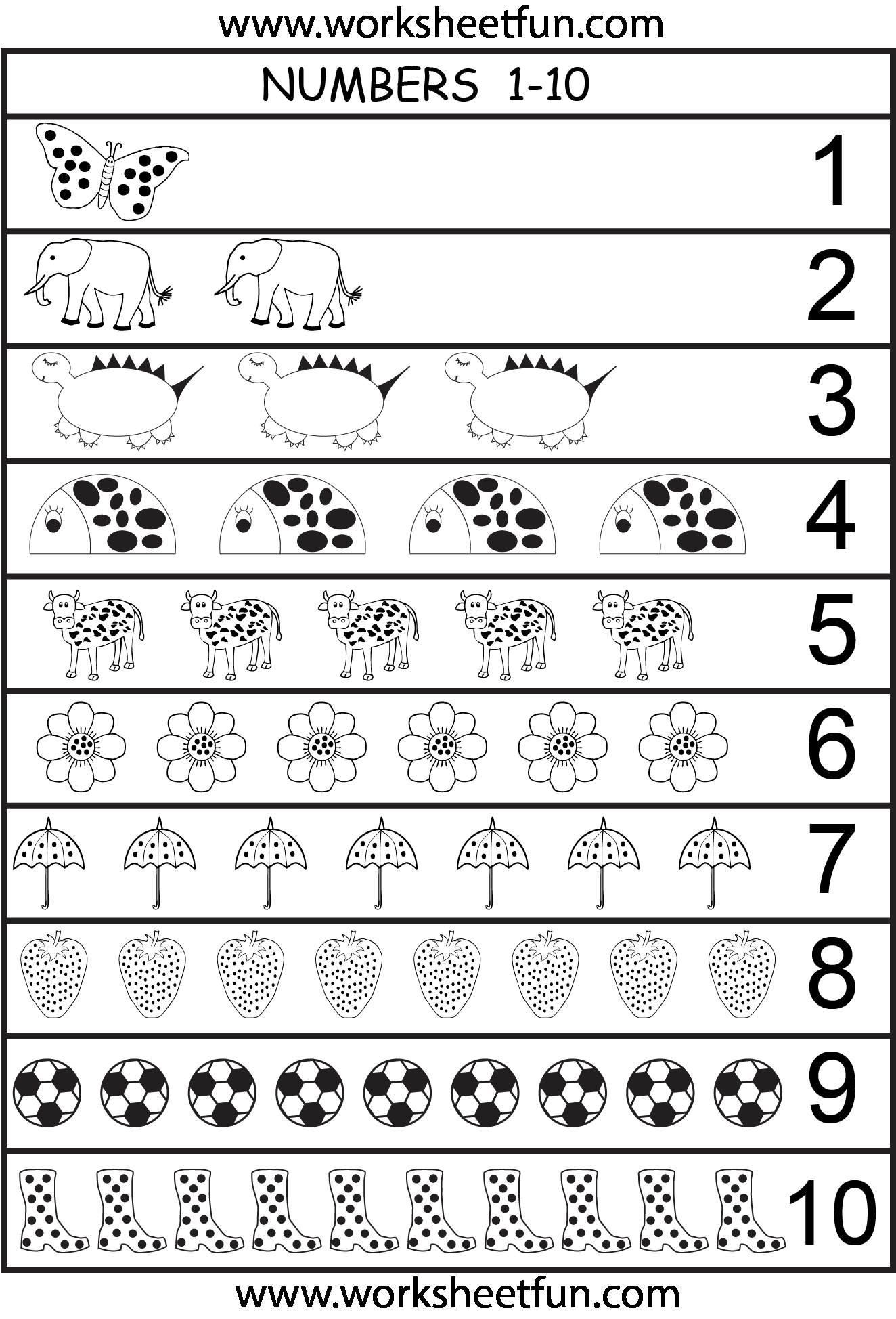 30 Numbers 1 To 10 Worksheets Preschool Math