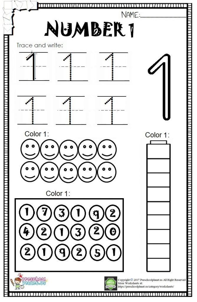 30 Numbers 1 To 10 Worksheets Preschool Math