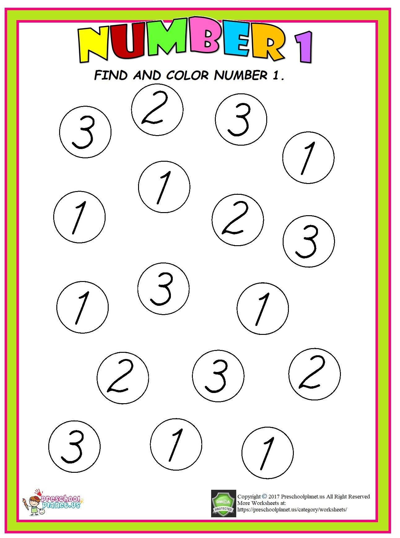 30 Numbers 1 To 10 Worksheets Preschool Math