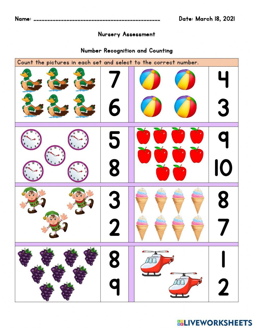 30 Numbers 1 To 10 Worksheets Preschool Math