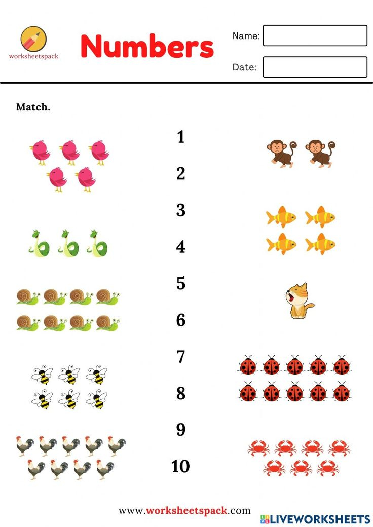 30 Numbers 1 To 10 Worksheets Preschool Math