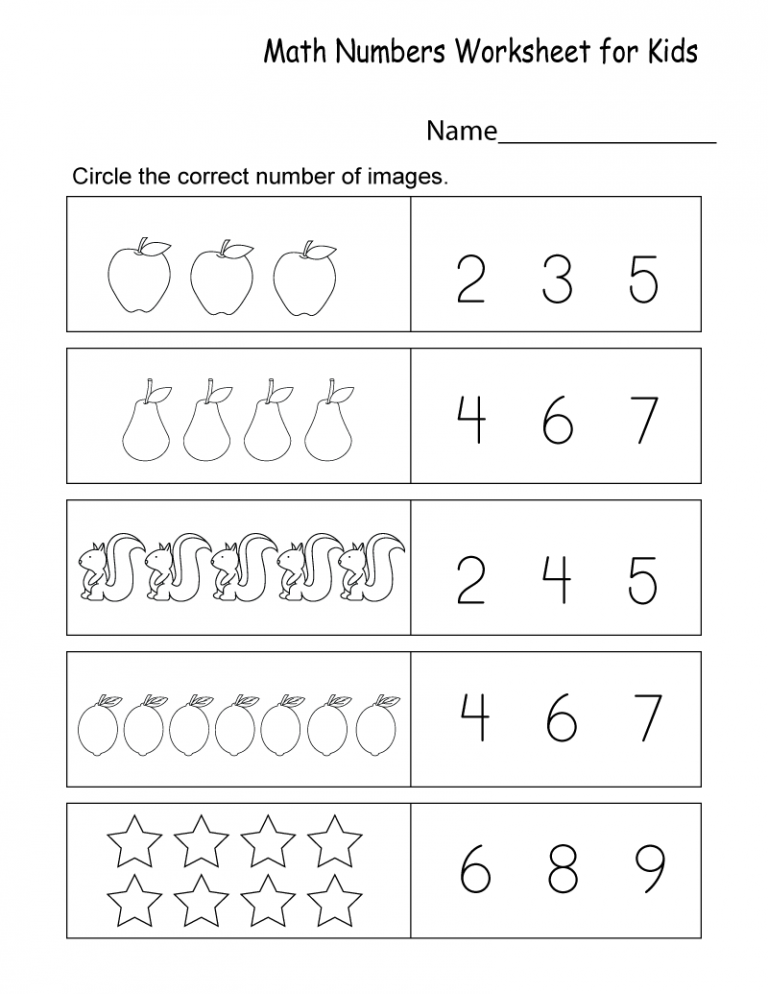 30 Numbers 1 To 10 Worksheets Preschool Math