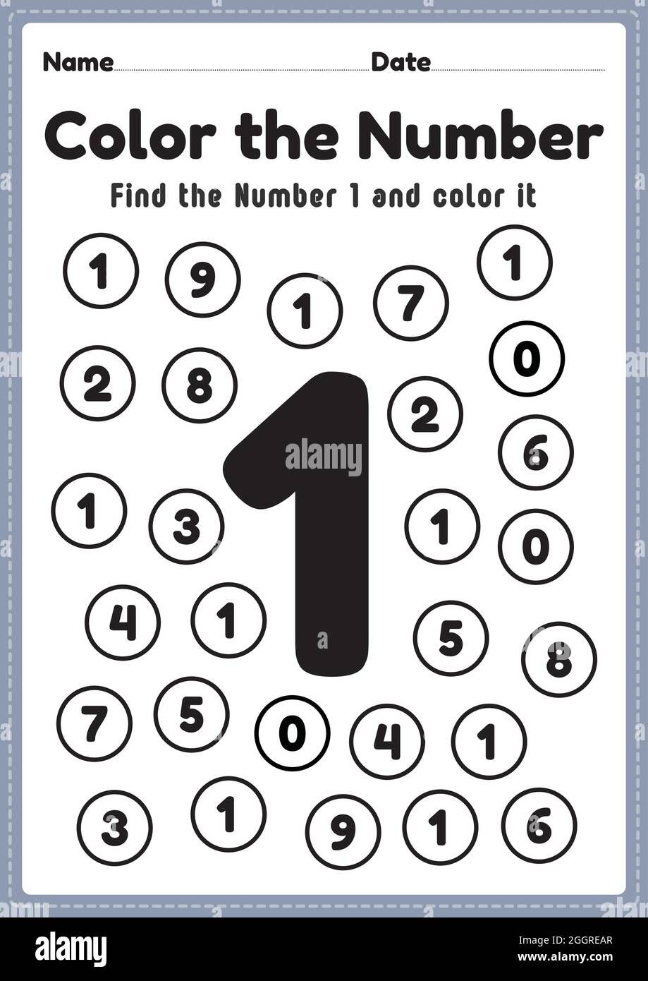 30 Numbers 1 To 10 Worksheets Preschool Math