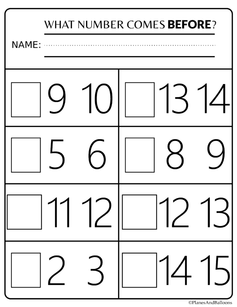 30 Numbers 1 To 10 Worksheets Preschool Math