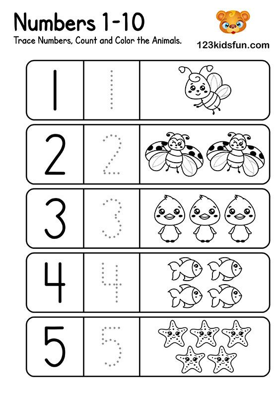 30 Numbers 1 To 10 Worksheets Preschool Math