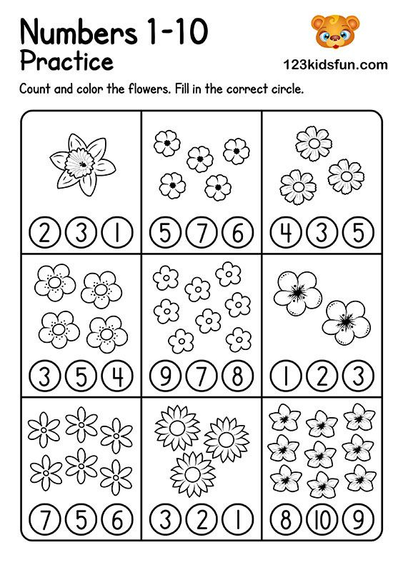 30 Numbers 1 To 10 Worksheets Preschool Math