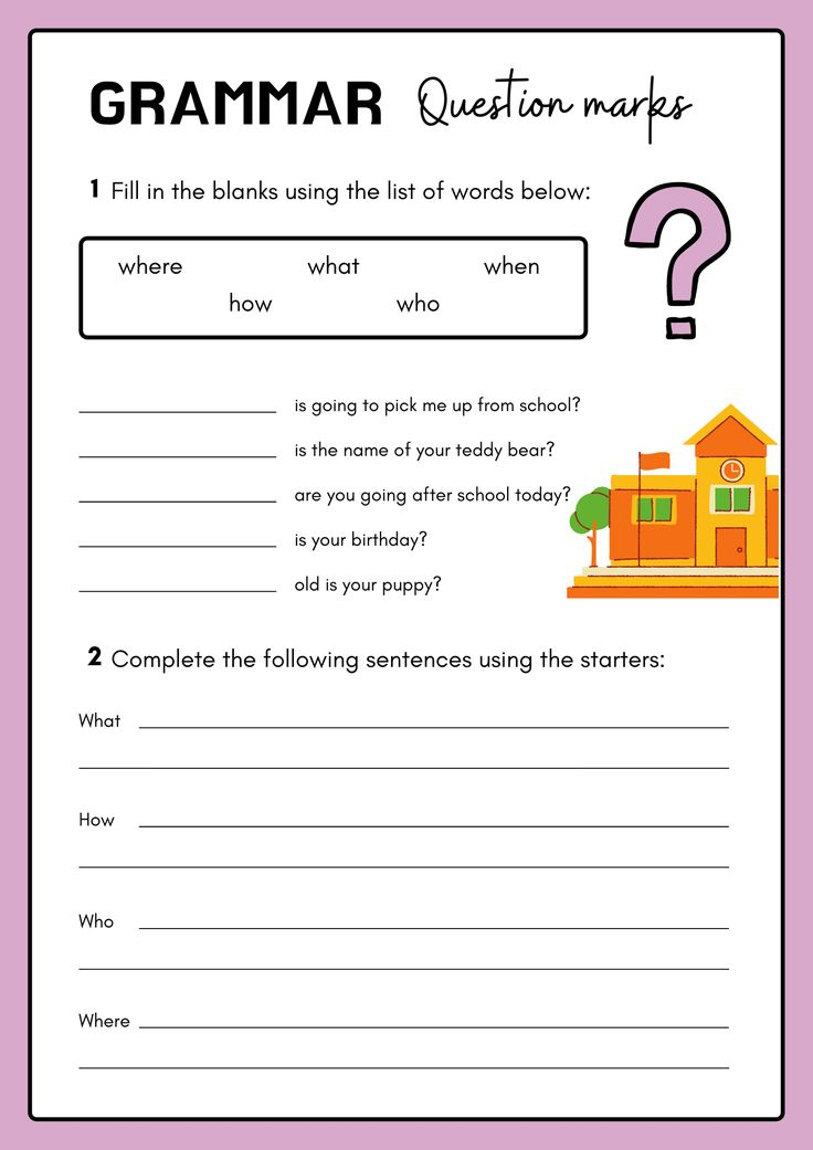 30 Question Mark Worksheets For Kindergarten