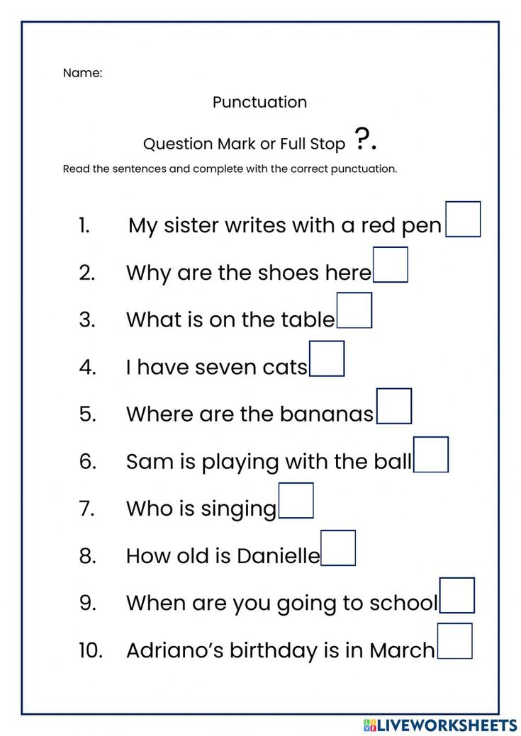 30 Question Mark Worksheets For Kindergarten