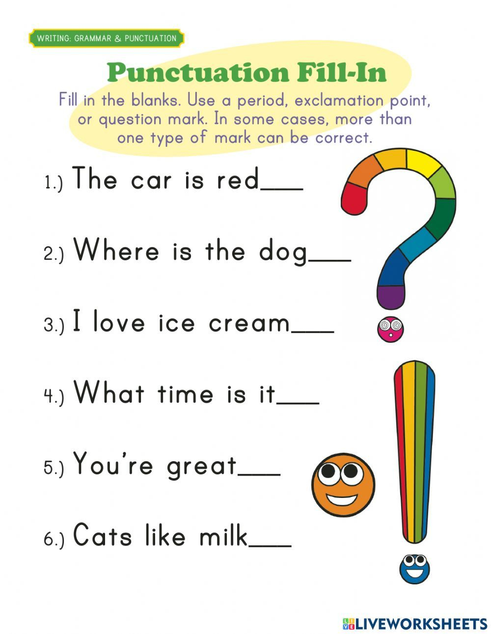 30 Question Mark Worksheets For Kindergarten