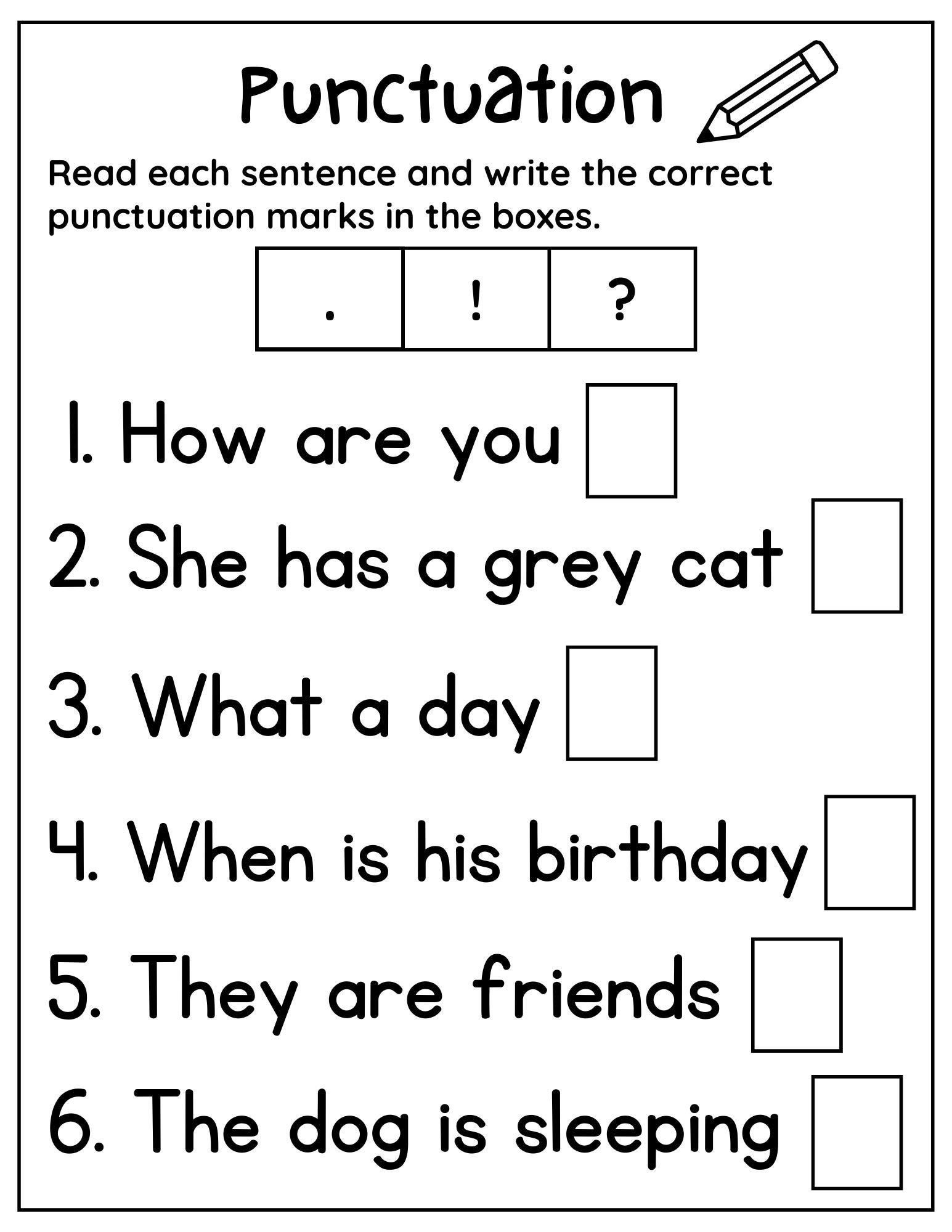 30 Question Mark Worksheets For Kindergarten