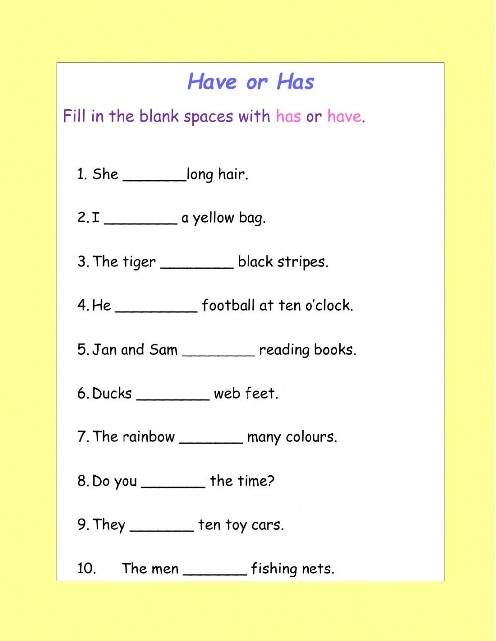 30 Verb To Be Worksheets Activities Kindergarten