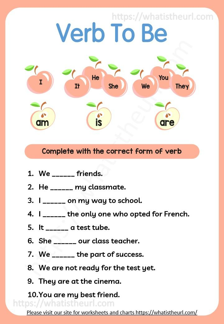 30 Verb To Be Worksheets Activities Kindergarten