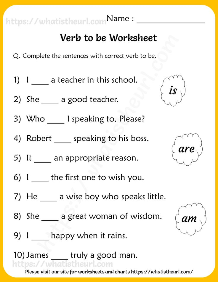 30 Verb To Be Worksheets Activities Kindergarten