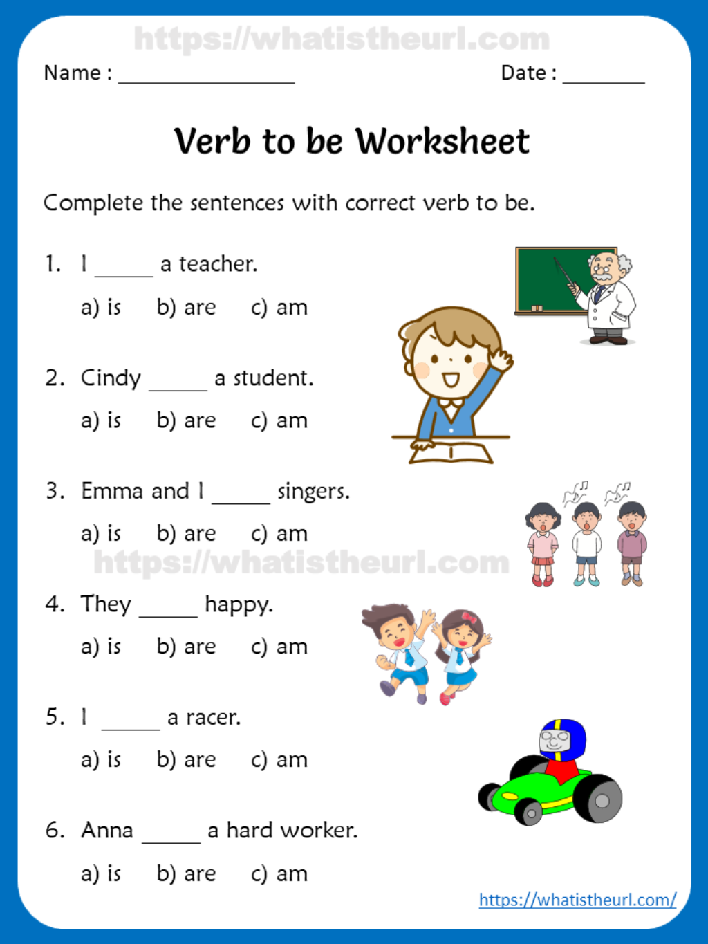 30 Verb To Be Worksheets Activities Kindergarten