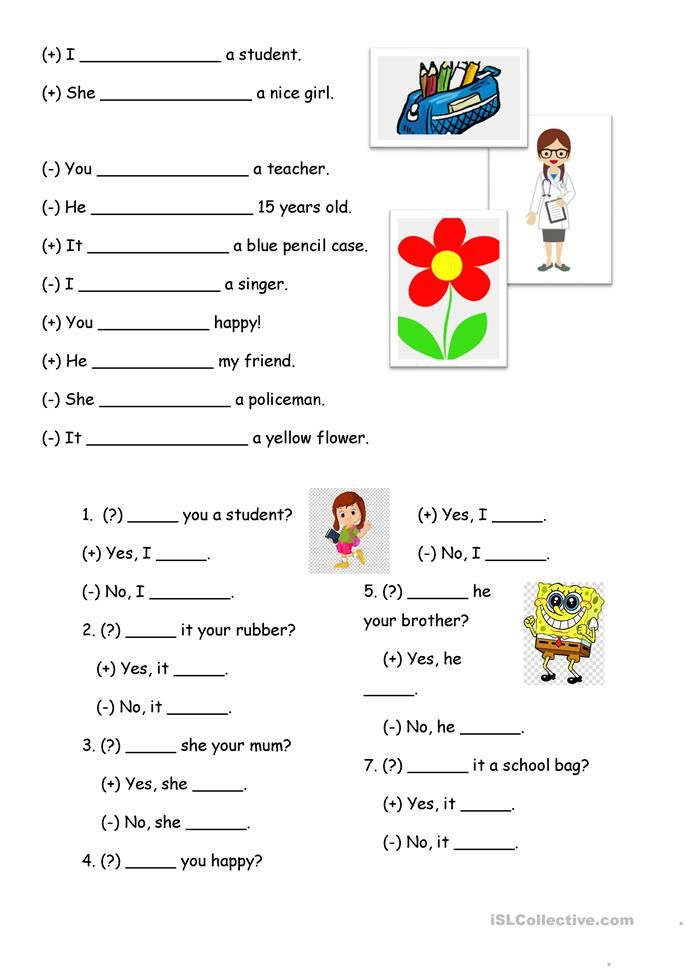 30 Verb To Be Worksheets Activities Kindergarten