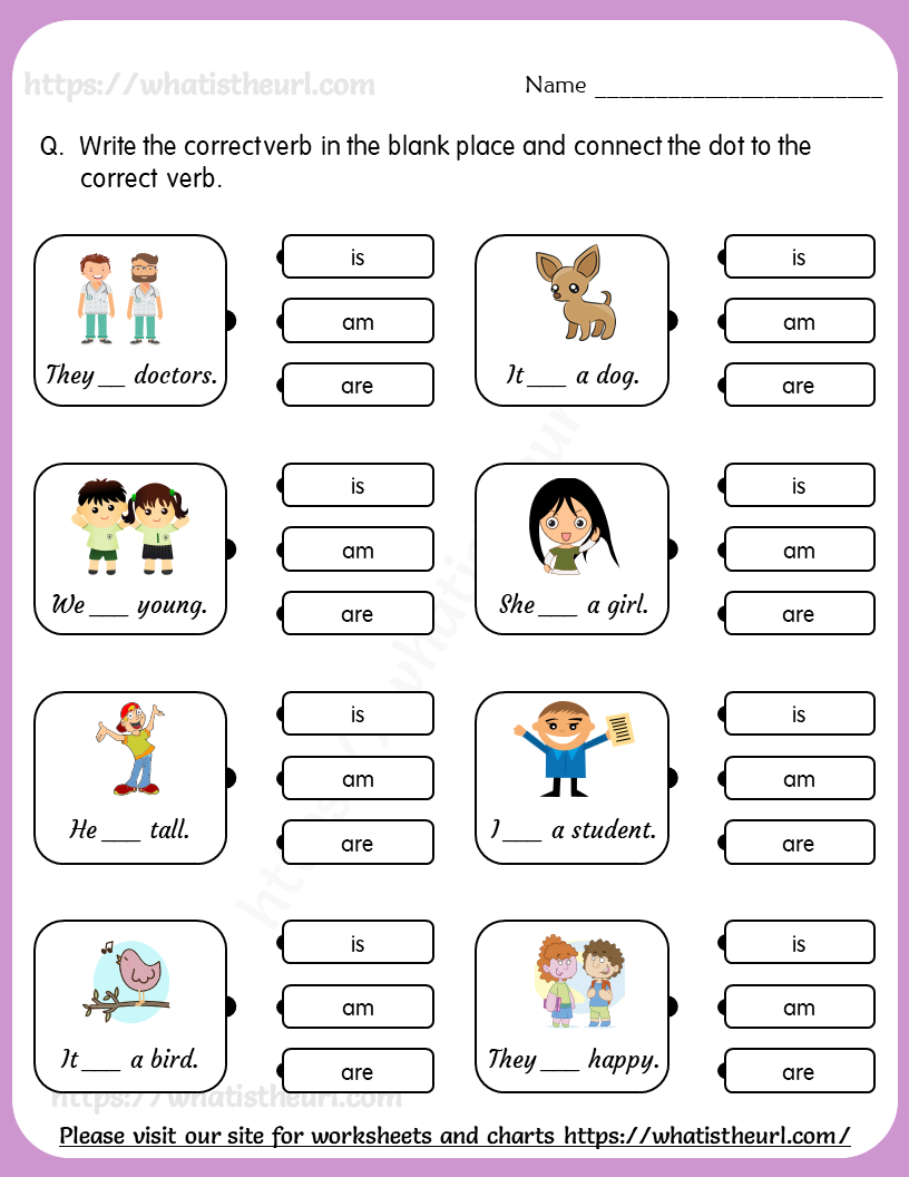 30 Verb To Be Worksheets Activities Kindergarten