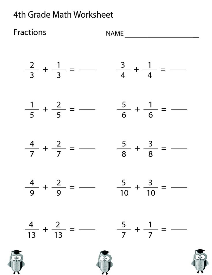 21 4Th Grade Math Worksheets Fractions Free Printable