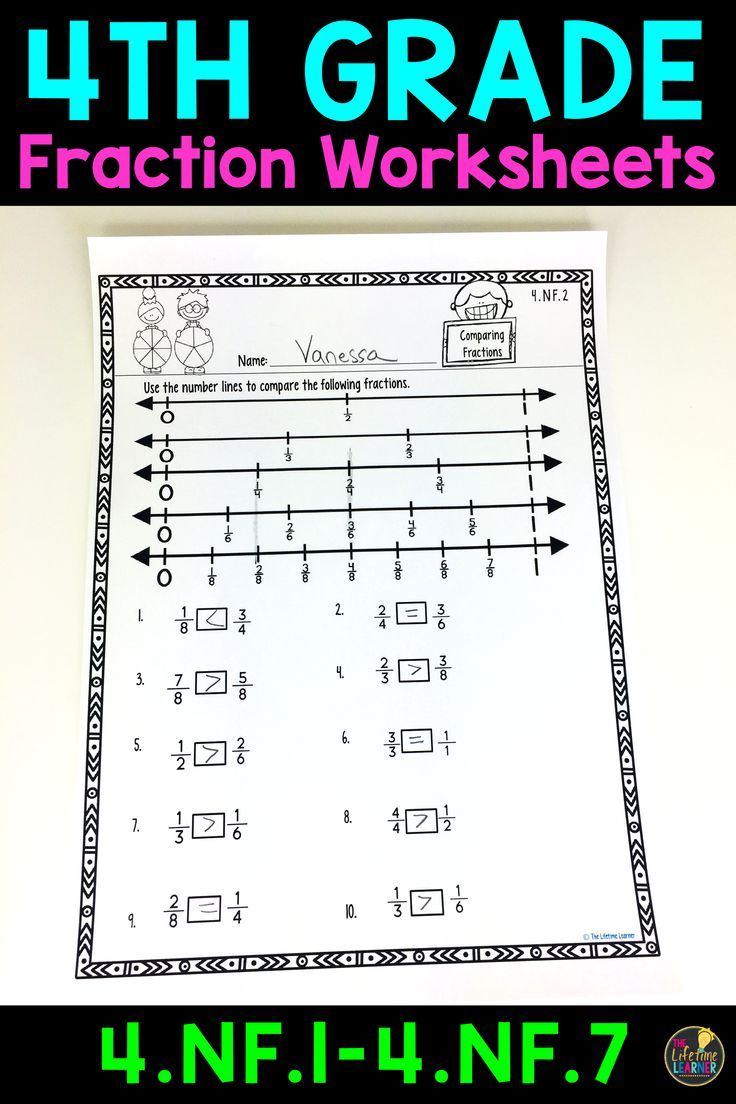 21 4Th Grade Math Worksheets Fractions Free Printable