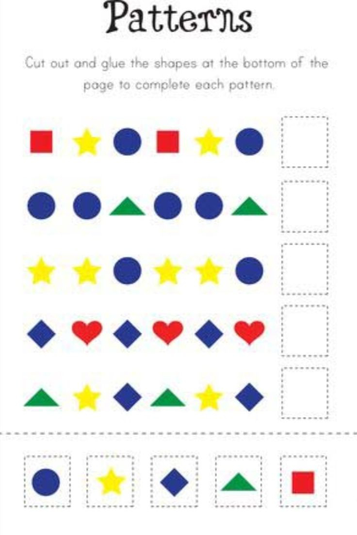 21 Completing Patterns Worksheets Kindergarten