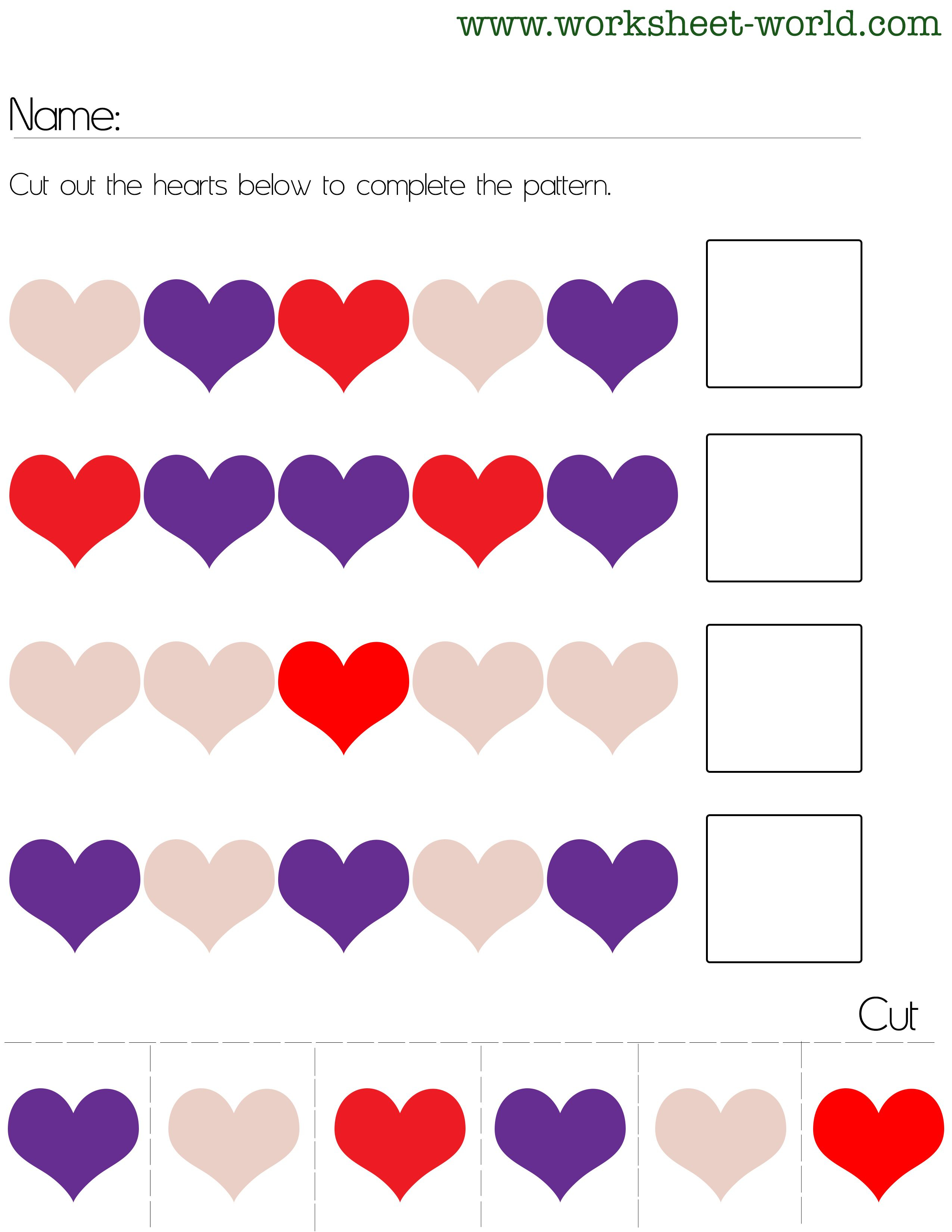 21 Completing Patterns Worksheets Kindergarten