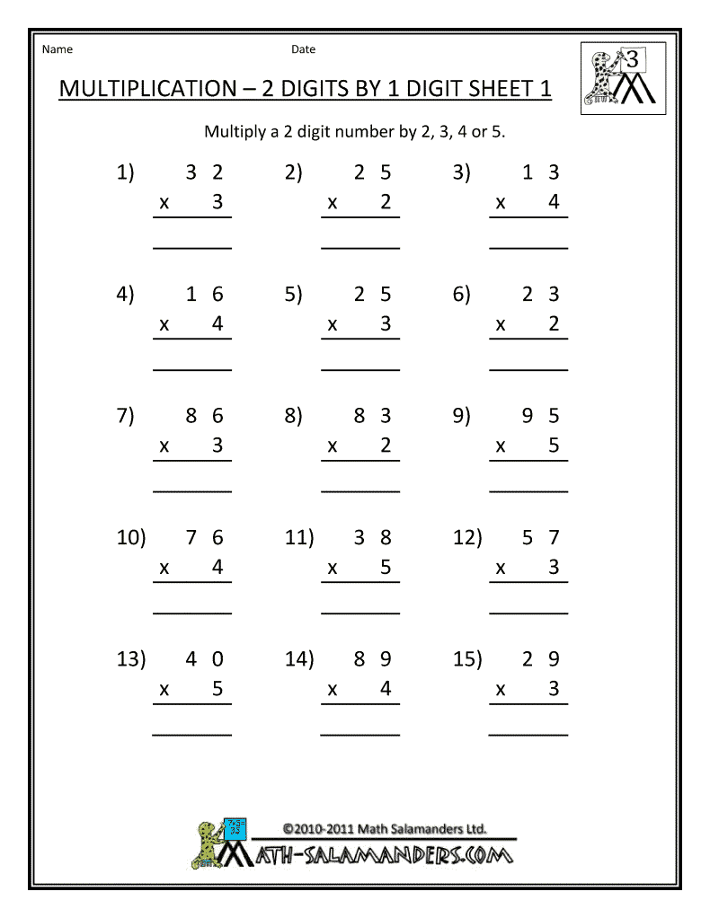 21 Division And Multiplication Worksheets 3Rd Grade