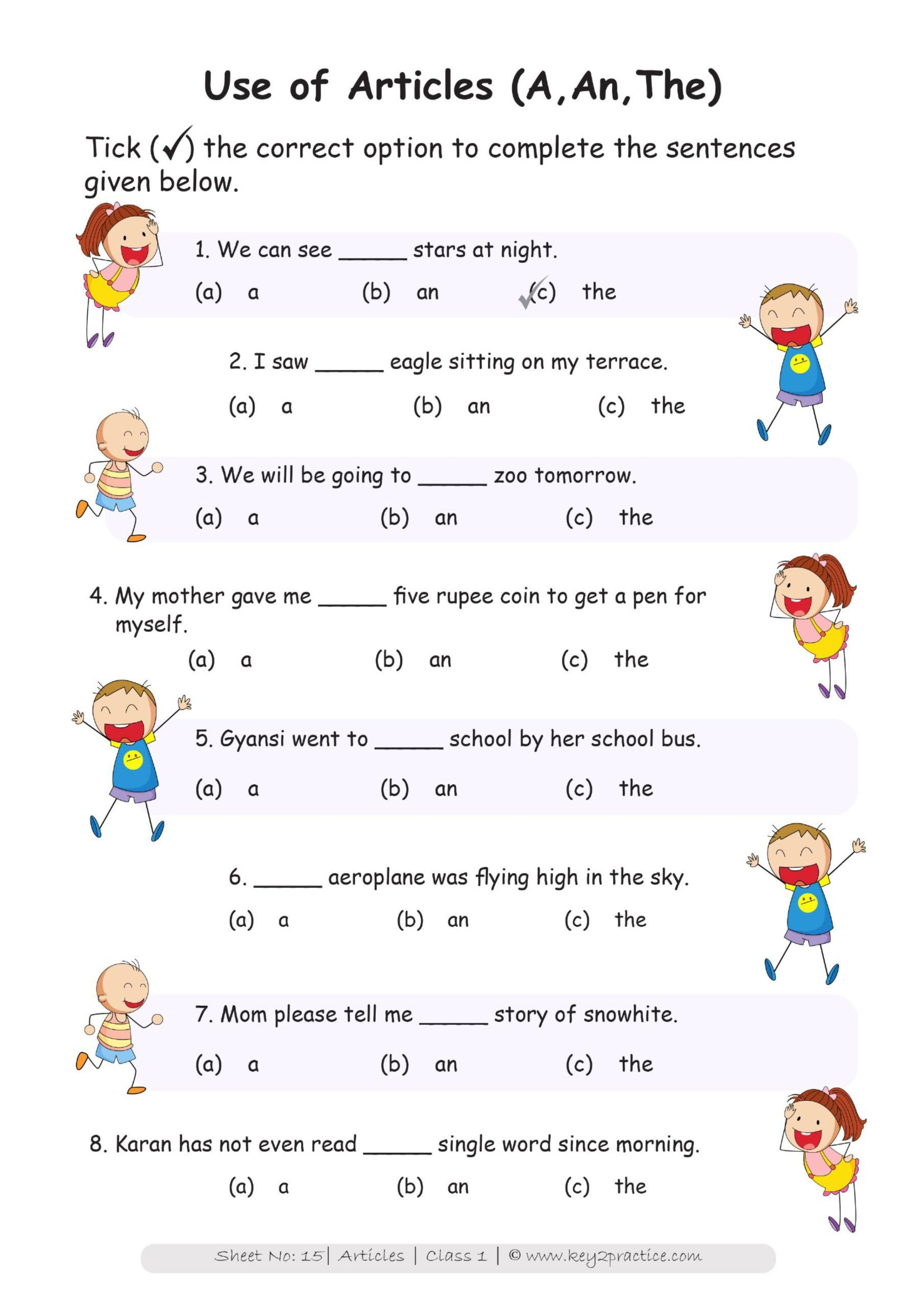 21 English Worksheets For Grade 1 Vocab