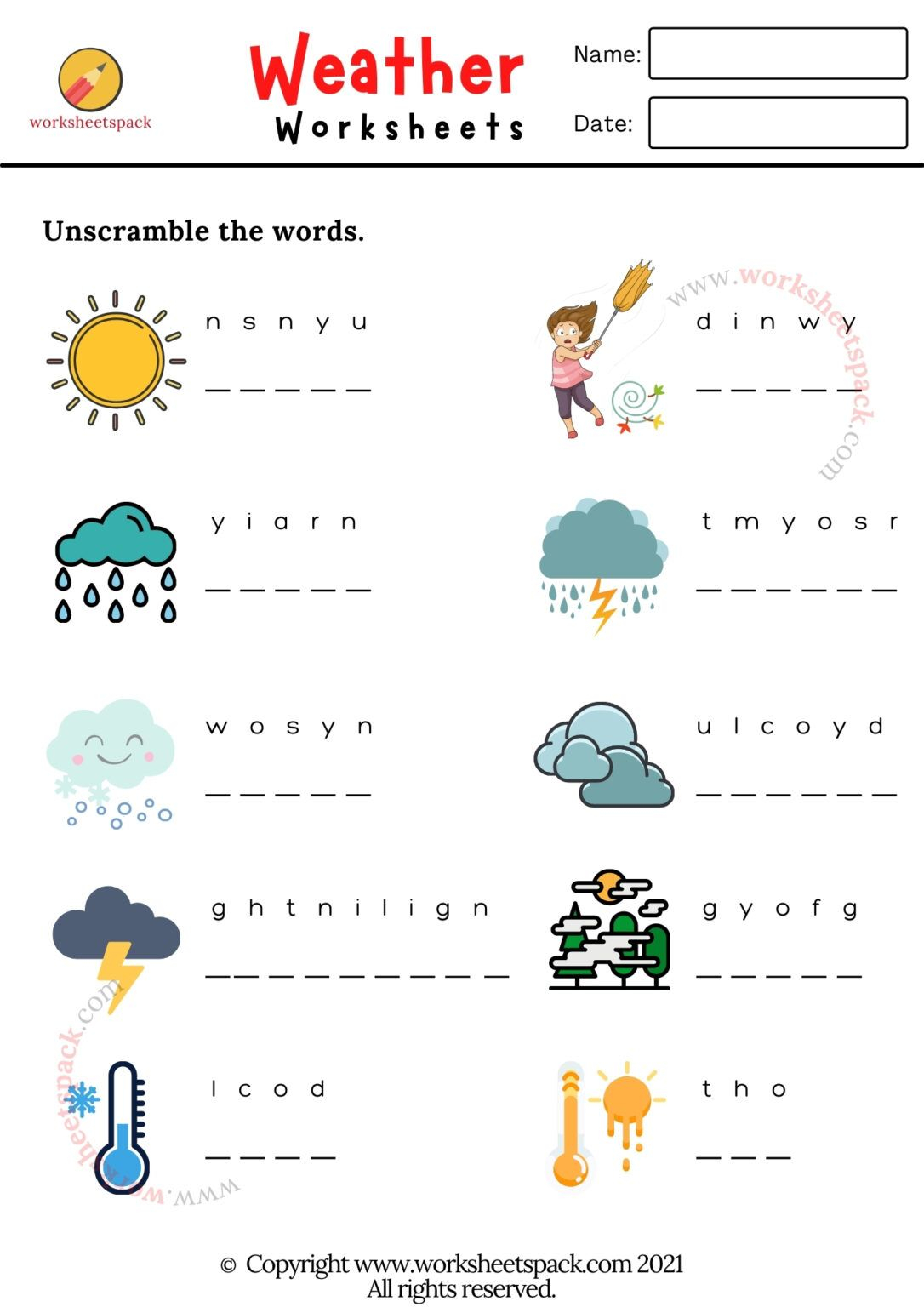 21 English Worksheets For Grade 1 Vocab