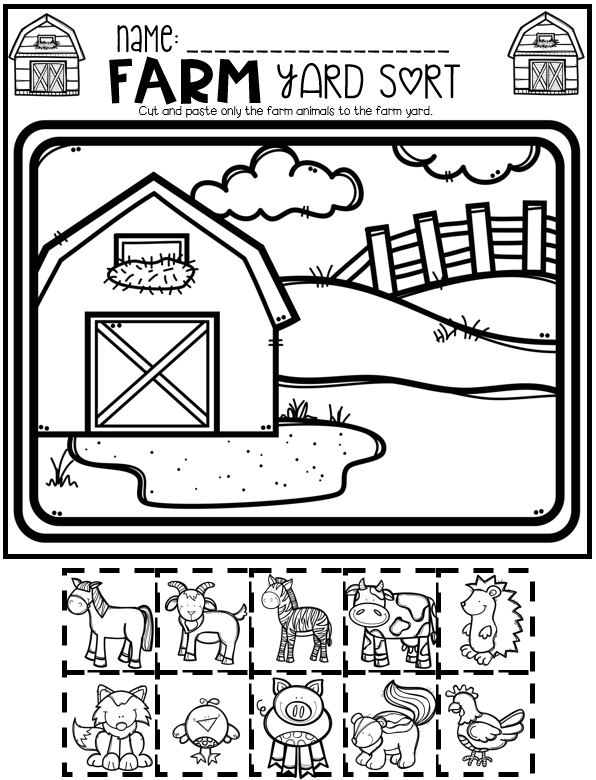 21 Farm Animals Worksheets For Kids Kindergarten