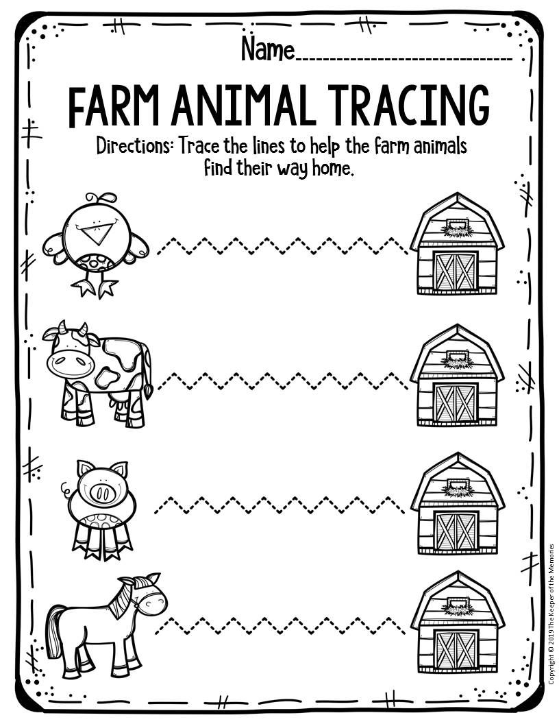 21 Farm Animals Worksheets For Kids Kindergarten