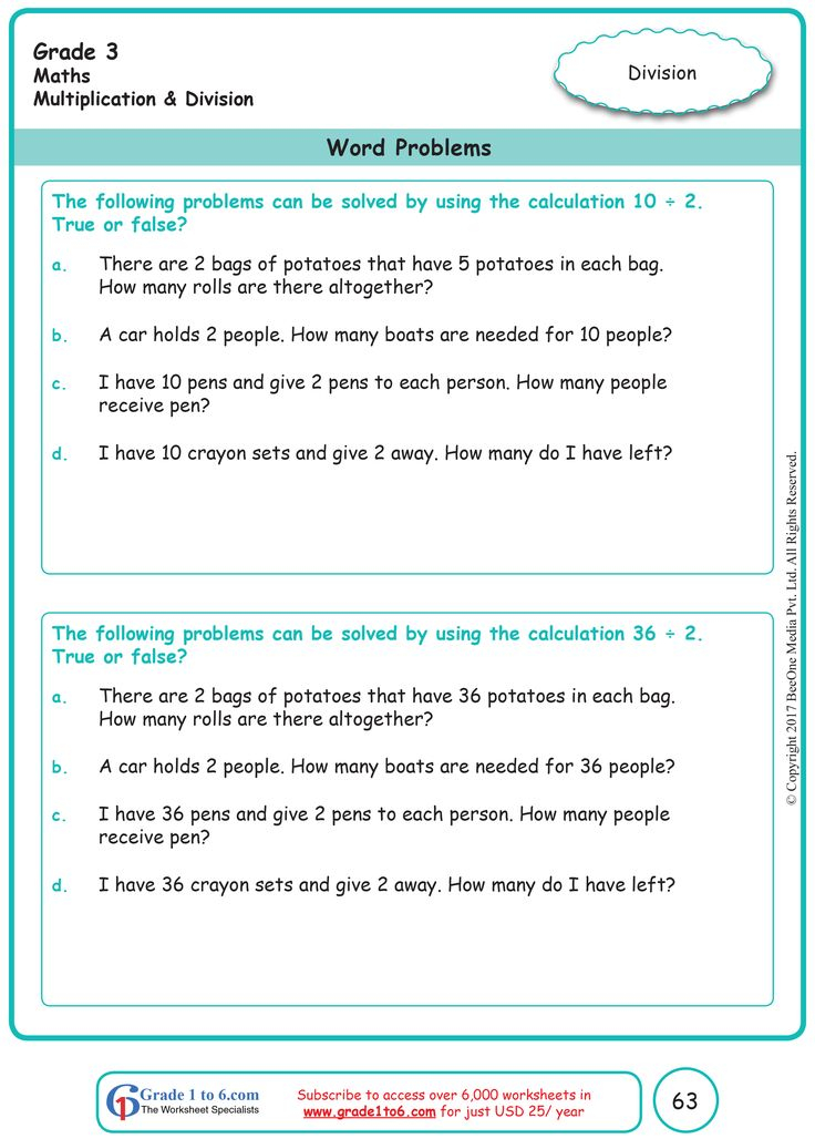 21 Math Grade 3 Worksheets Word Problems