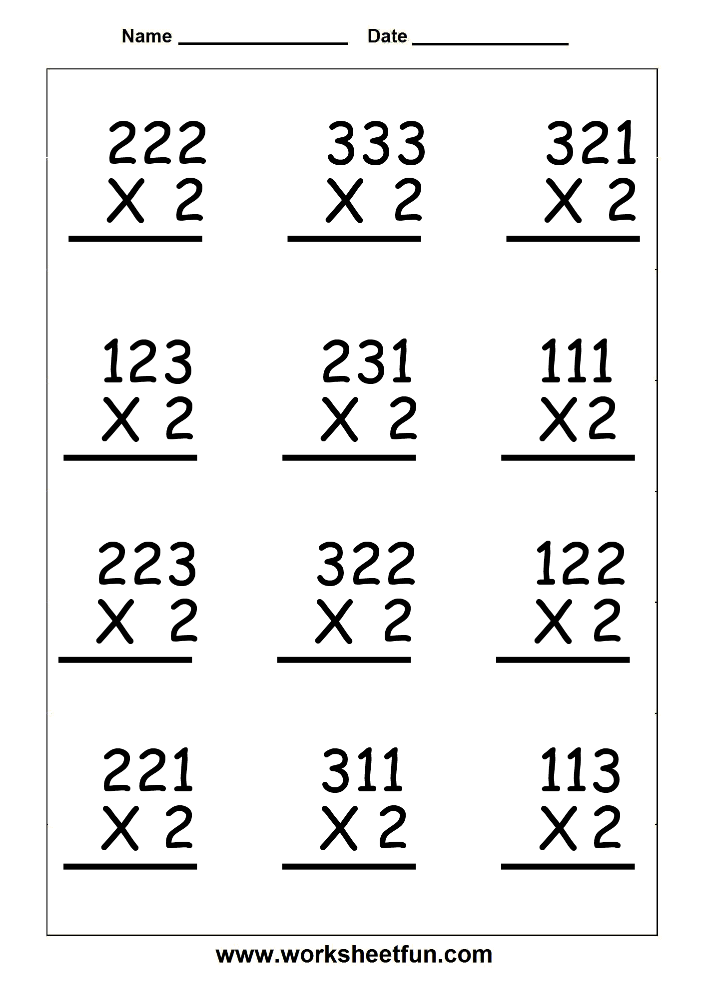 21 Multiplication Practice 3Rd Grade Worksheets