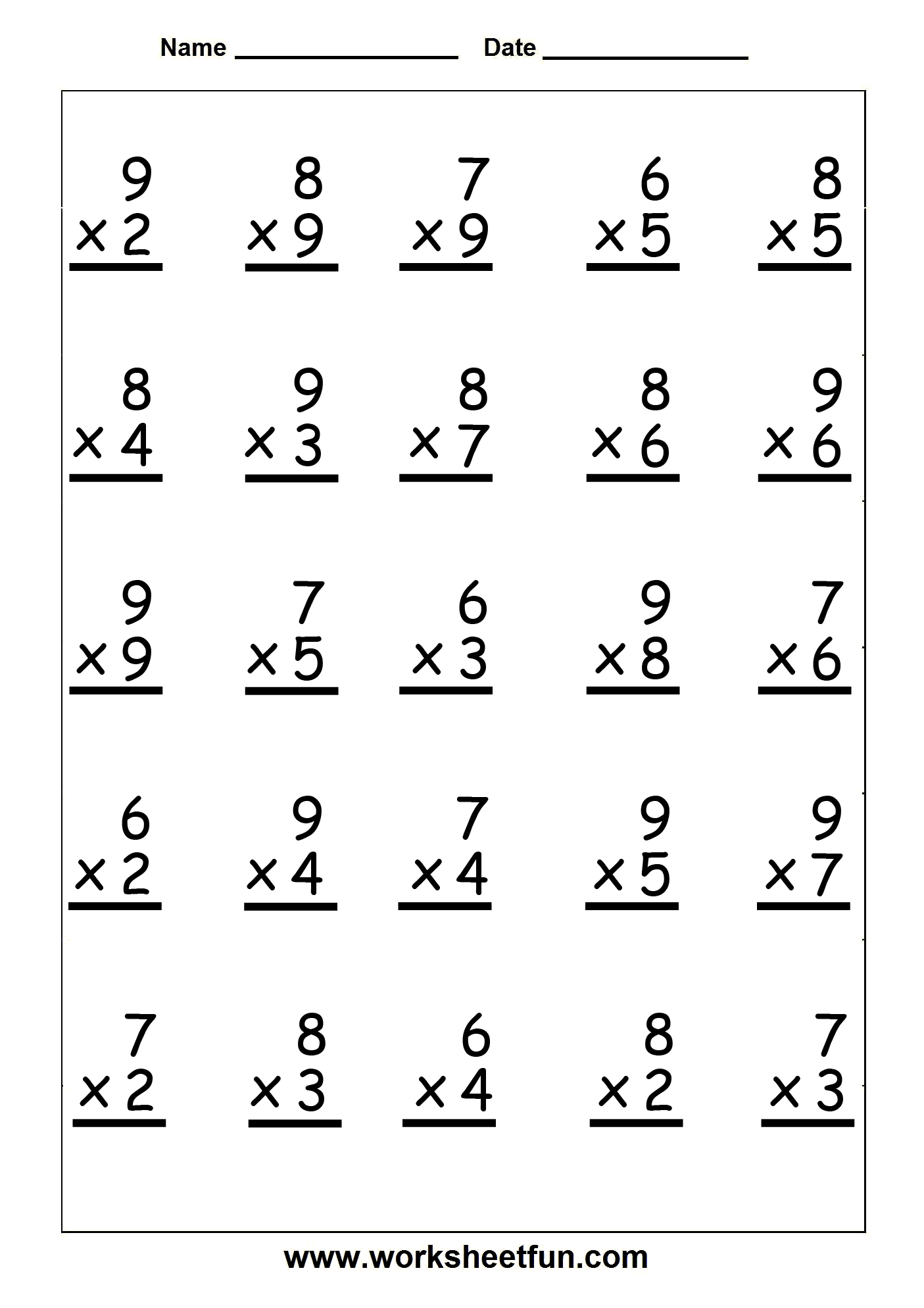 21 Multiplication Practice 3Rd Grade Worksheets