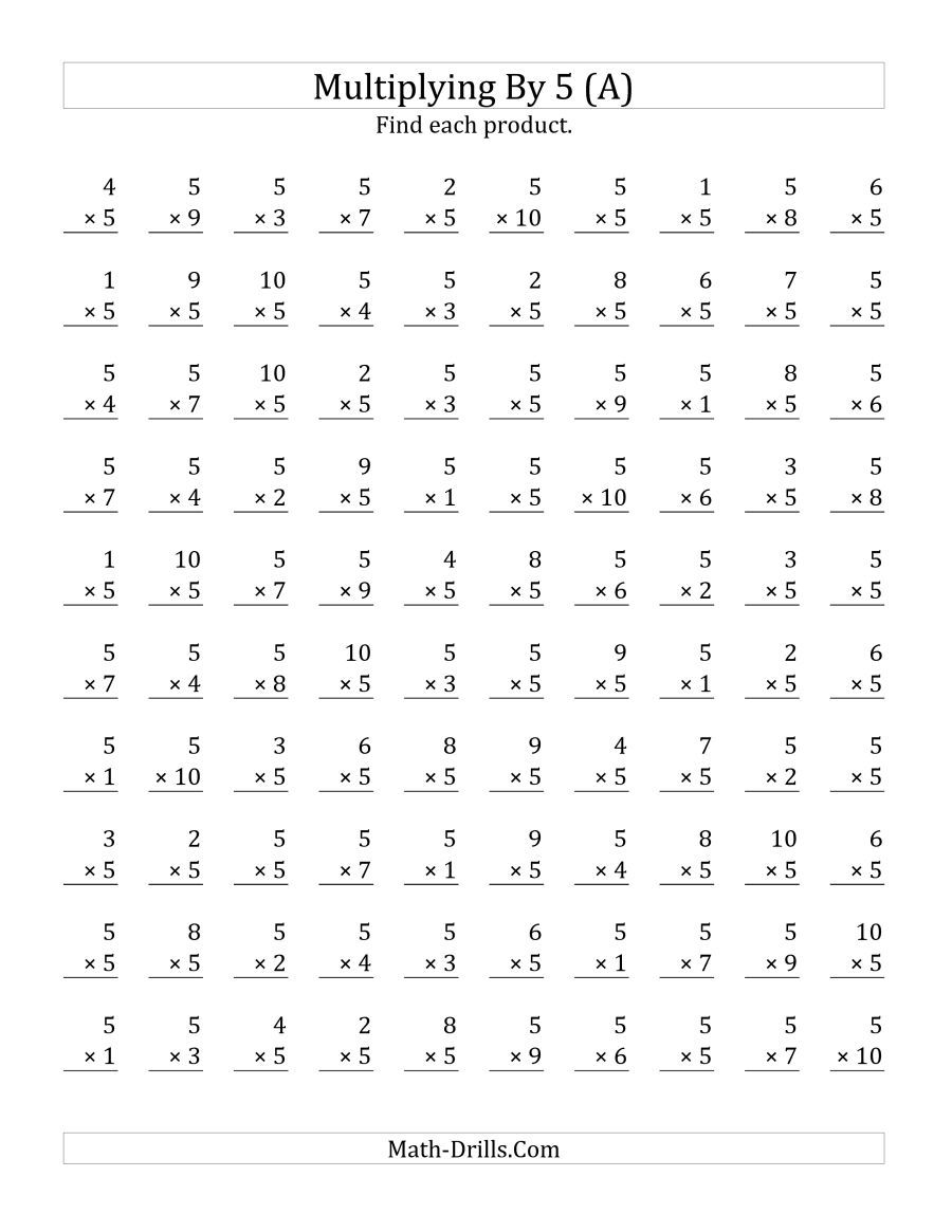 21 Multiplication Worksheets 2 5 10