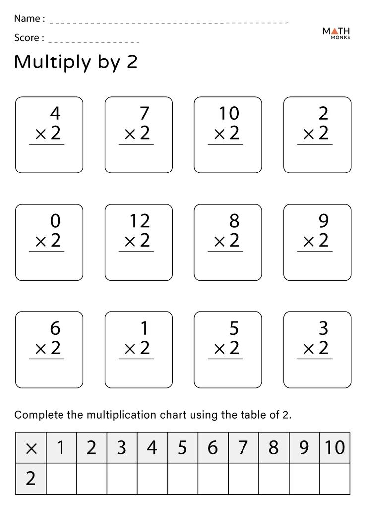 21 Multiplication Worksheets 2 5 10