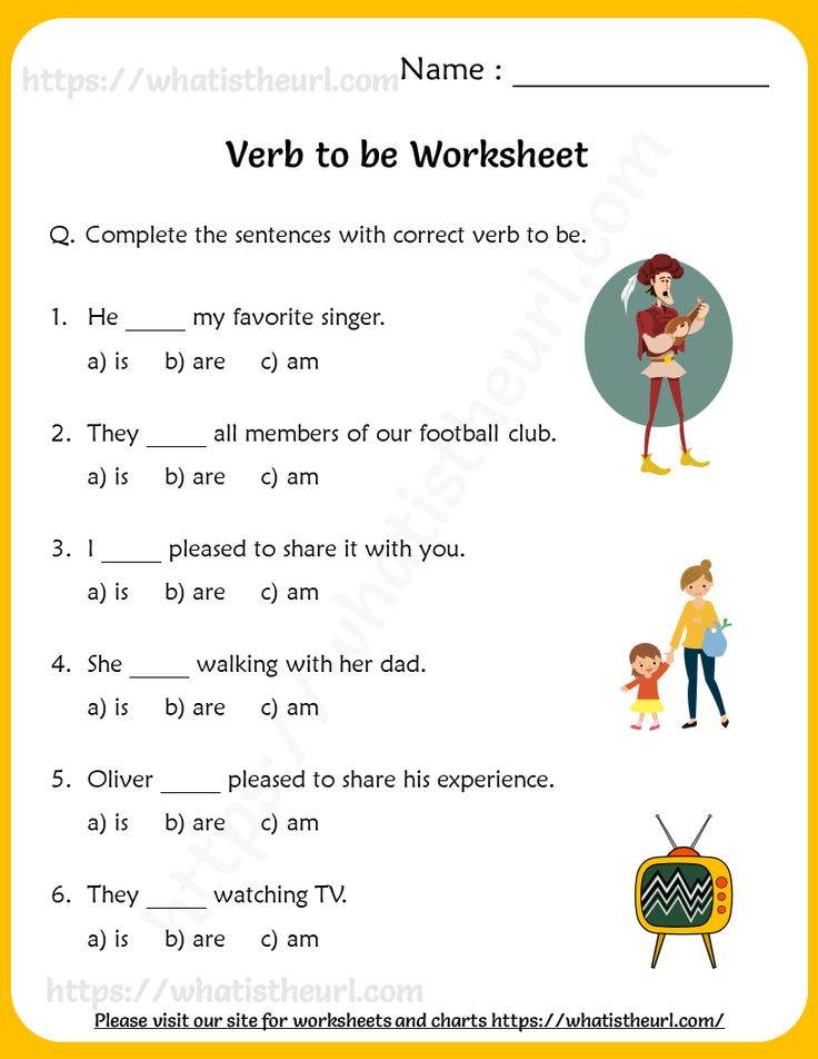 21 Verb To Be Worksheets Activities Kindergarten