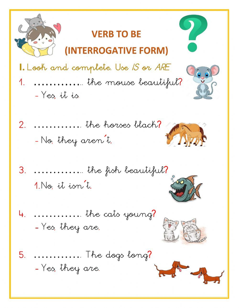 21 Verb To Be Worksheets Activities Kindergarten